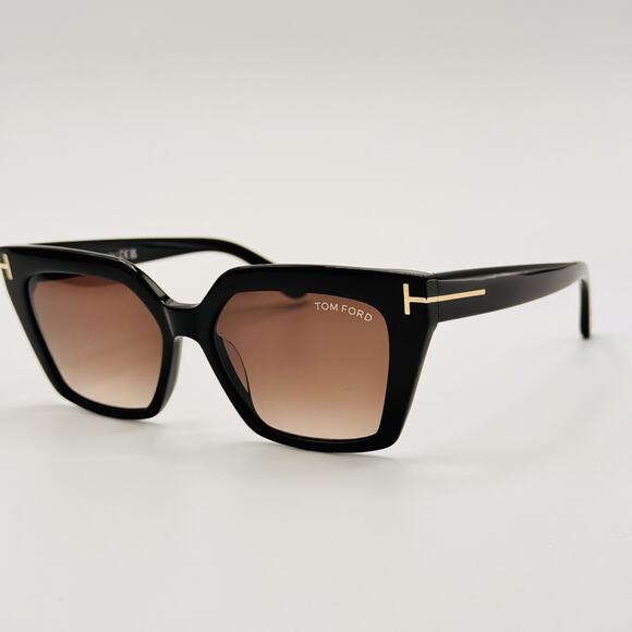 Tom Ford Sunglasses WINONA TF1030 01Z Black Cat Eye Brown Gradient Lens 53mm main image 11
